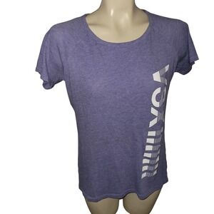 Victoria Secret VSX Sport Purple Heathered Mesh Back Short Sleeve Tee Shirt M